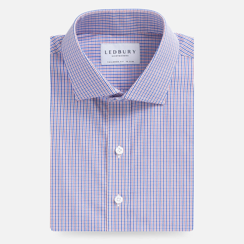 The Red Simmons Check Dress Shirt Dress Shirt- Ledbury