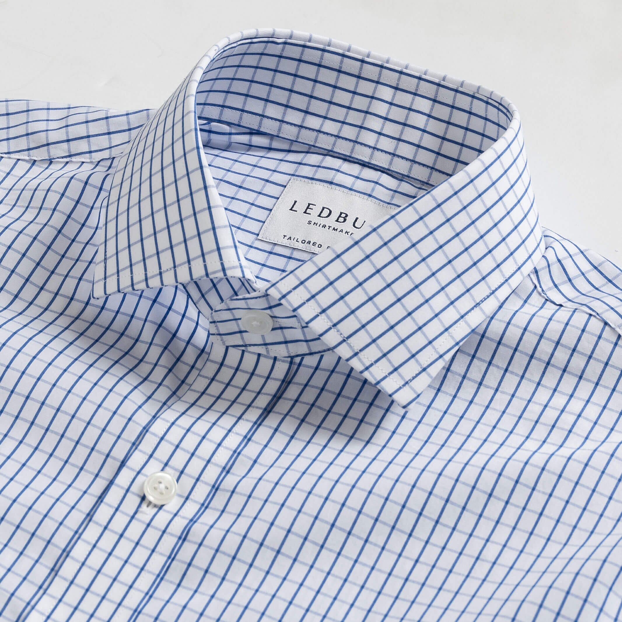 The Blue Leonard Check Dress Shirt – Ledbury