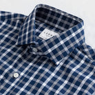 The Navy Blue Miller Check Custom Shirt Custom Casual Shirt- Ledbury