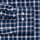 The Navy Blue Miller Check Custom Shirt Custom Casual Shirt- Ledbury