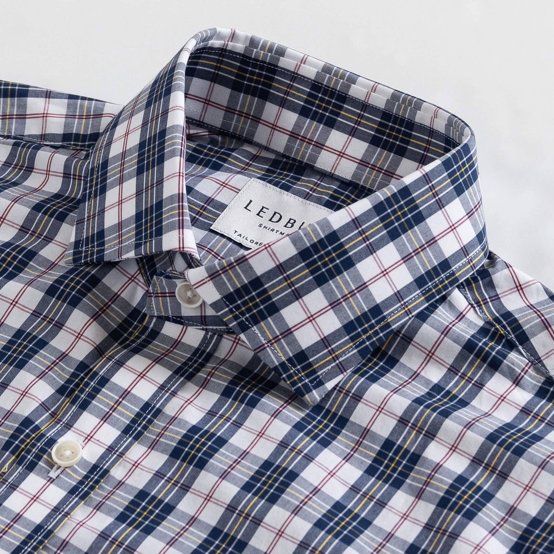 The Navy Bennet Plaid Casual Shirt Casual Shirt- Ledbury