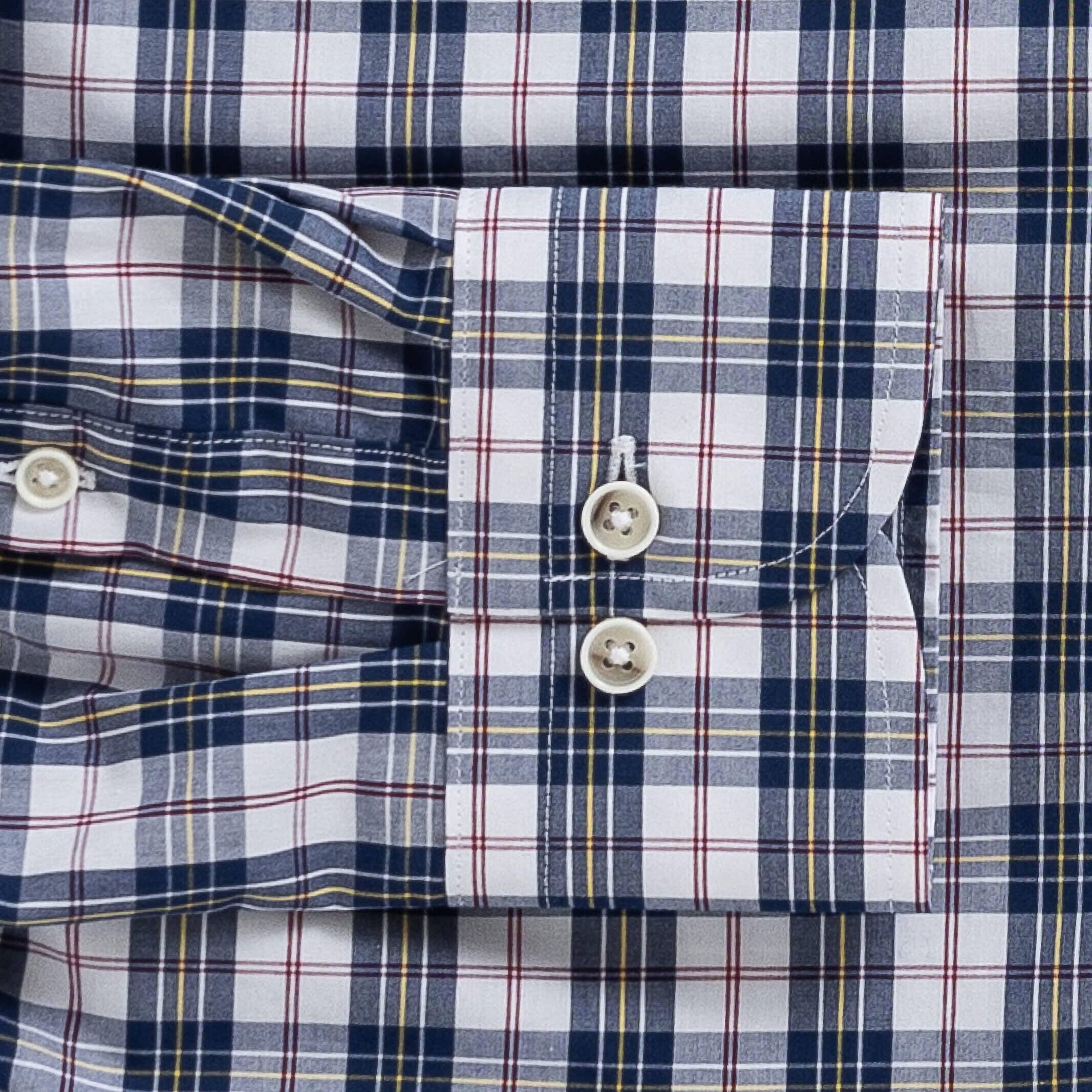 The Navy Bennet Plaid Casual Shirt Casual Shirt- Ledbury