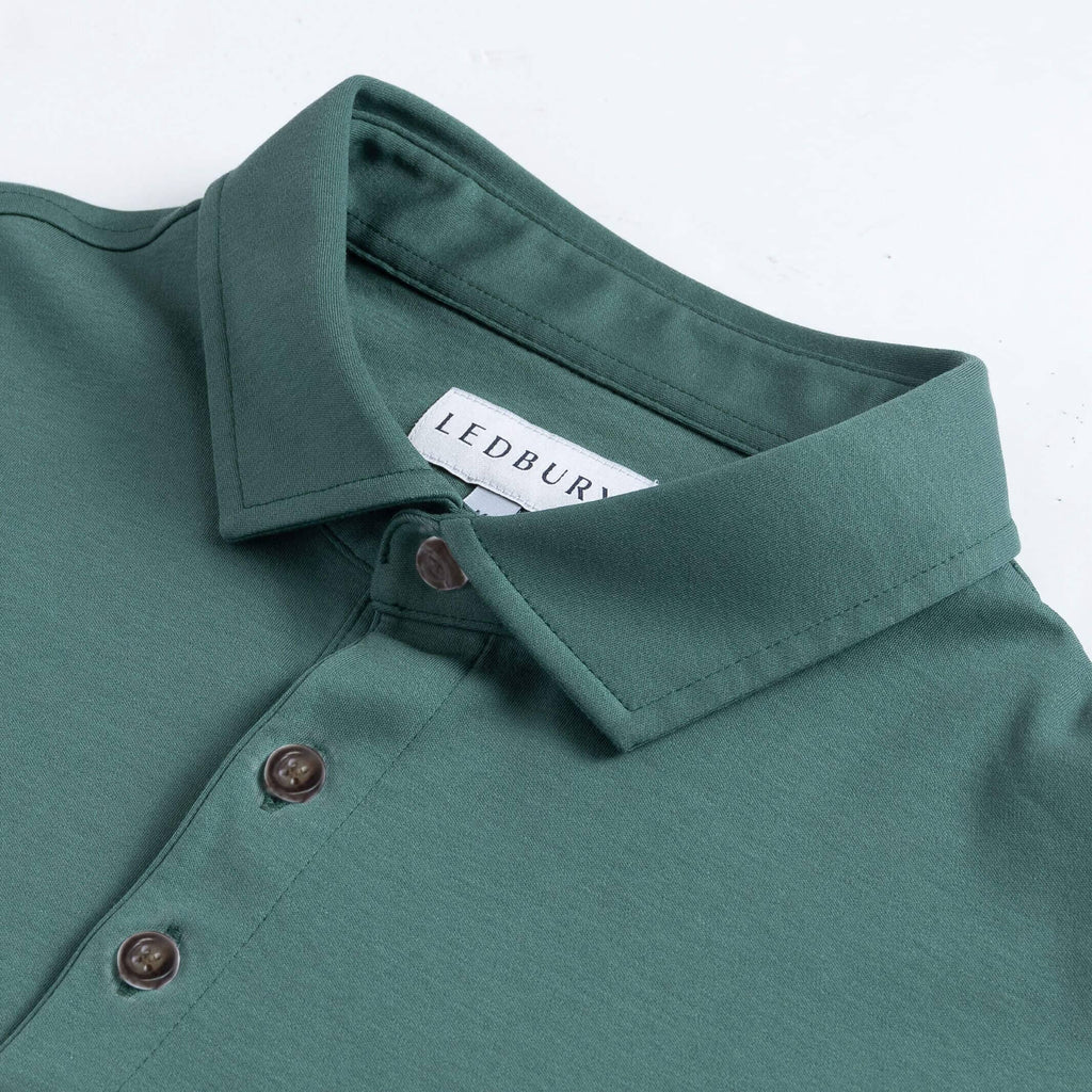 The Green Arlon Knit Long Sleeve Custom Polo Custom Polo- Ledbury