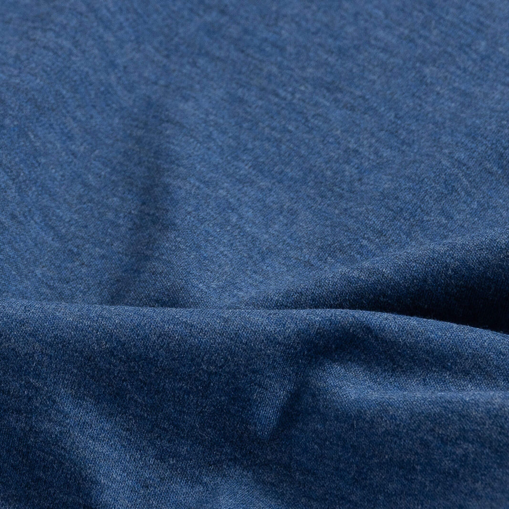 The Dark Blue Heather Arlon Knit Long Sleeve Custom Polo Custom Polo- Ledbury