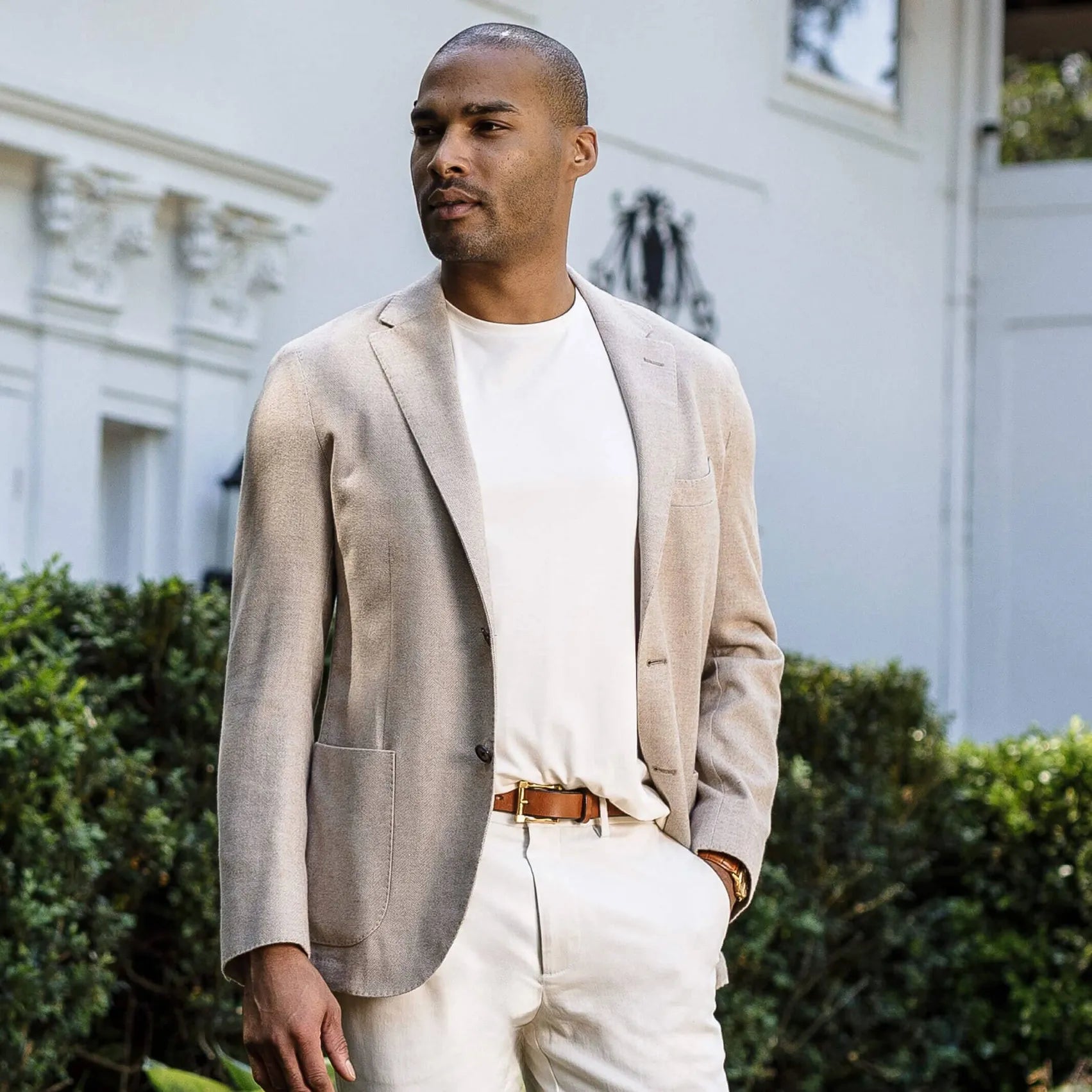 The Ecru Crew Neck T-Shirt Custom Undershirt- Ledbury