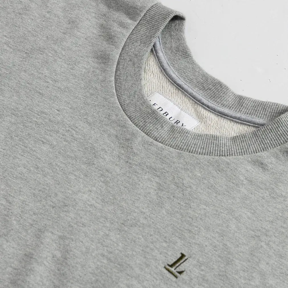 The Heather Grey Ledbury Crew Neck Sweatshirt Custom Quarter Zip- Ledbury