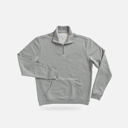 The Heather Grey Ledbury Quarter Zip Sweatshirt