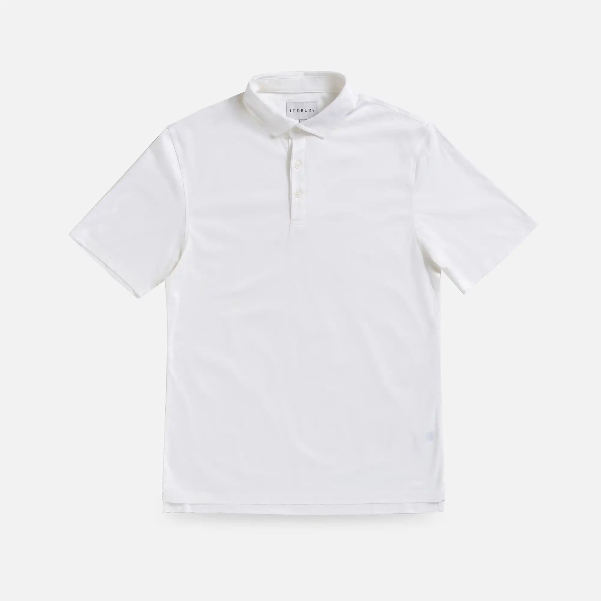 The White Collins Knit Polo Custom Polo Custom Polo- Ledbury