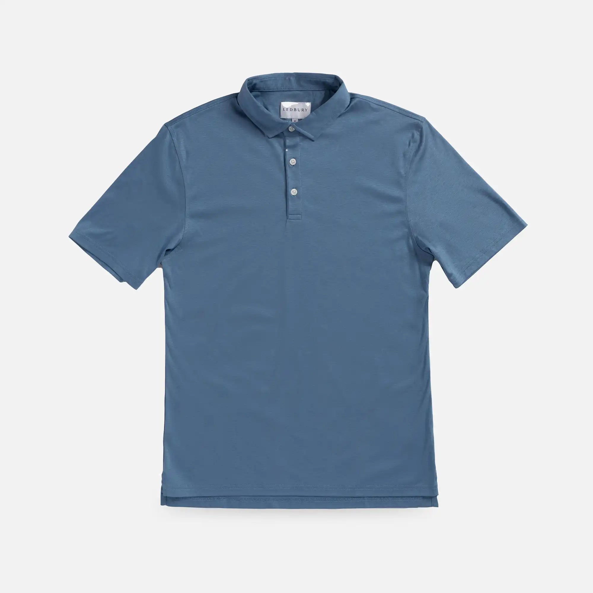 The Blue Collins Knit Polo Custom Polo Custom Polo- Ledbury