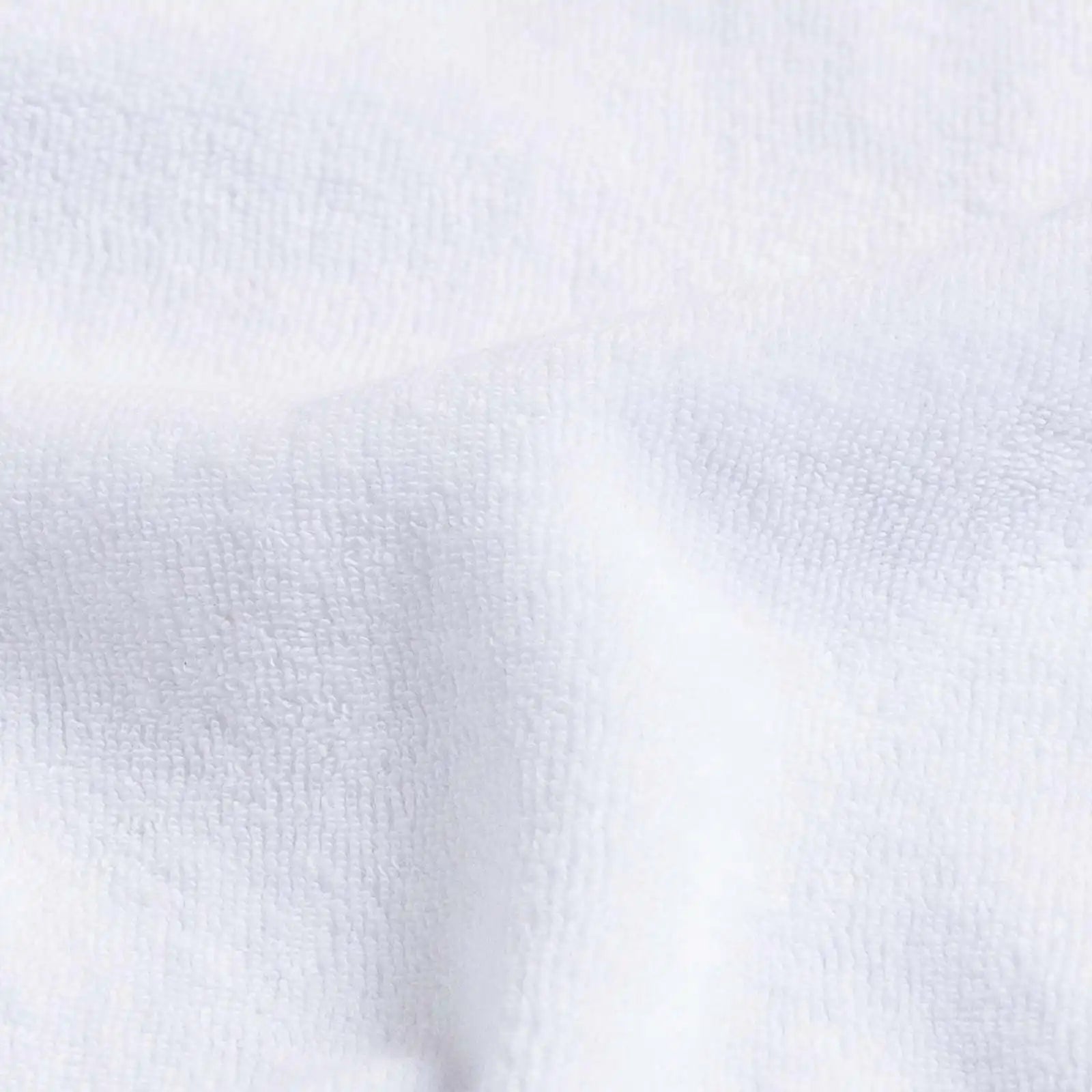 Plush terry cloth fabric detail - White Clancy Polo by Ledbury