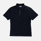 Navy Clancy Terry Cloth Polo – Front View