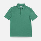 Ledbury Freeman Knit Custom Polo in Parakeet Green — front view
