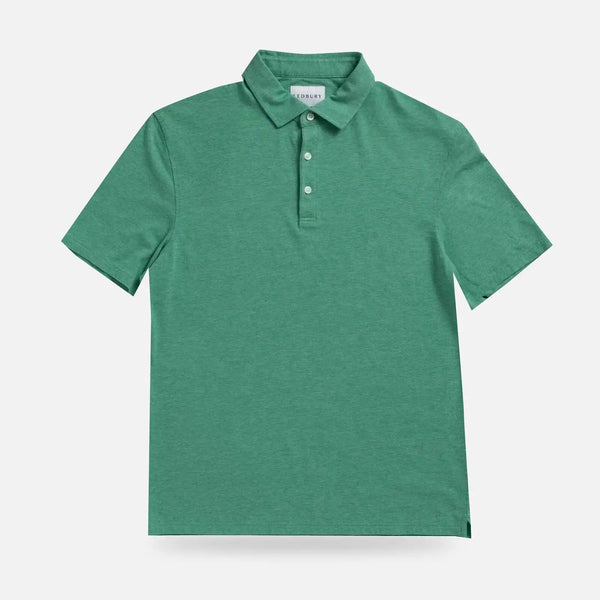 Ledbury Freeman Knit Custom Polo in Parakeet Green — front view
