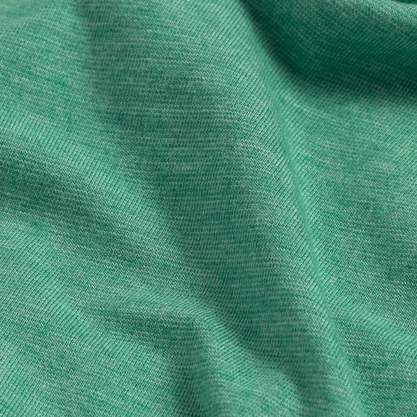 Cotton-modal fabric detail of Ledbury Freeman Sport Quarter Zip in Parakeet Green