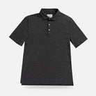 Ledbury Freeman Knit Custom Polo in Charcoal Grey — front view
