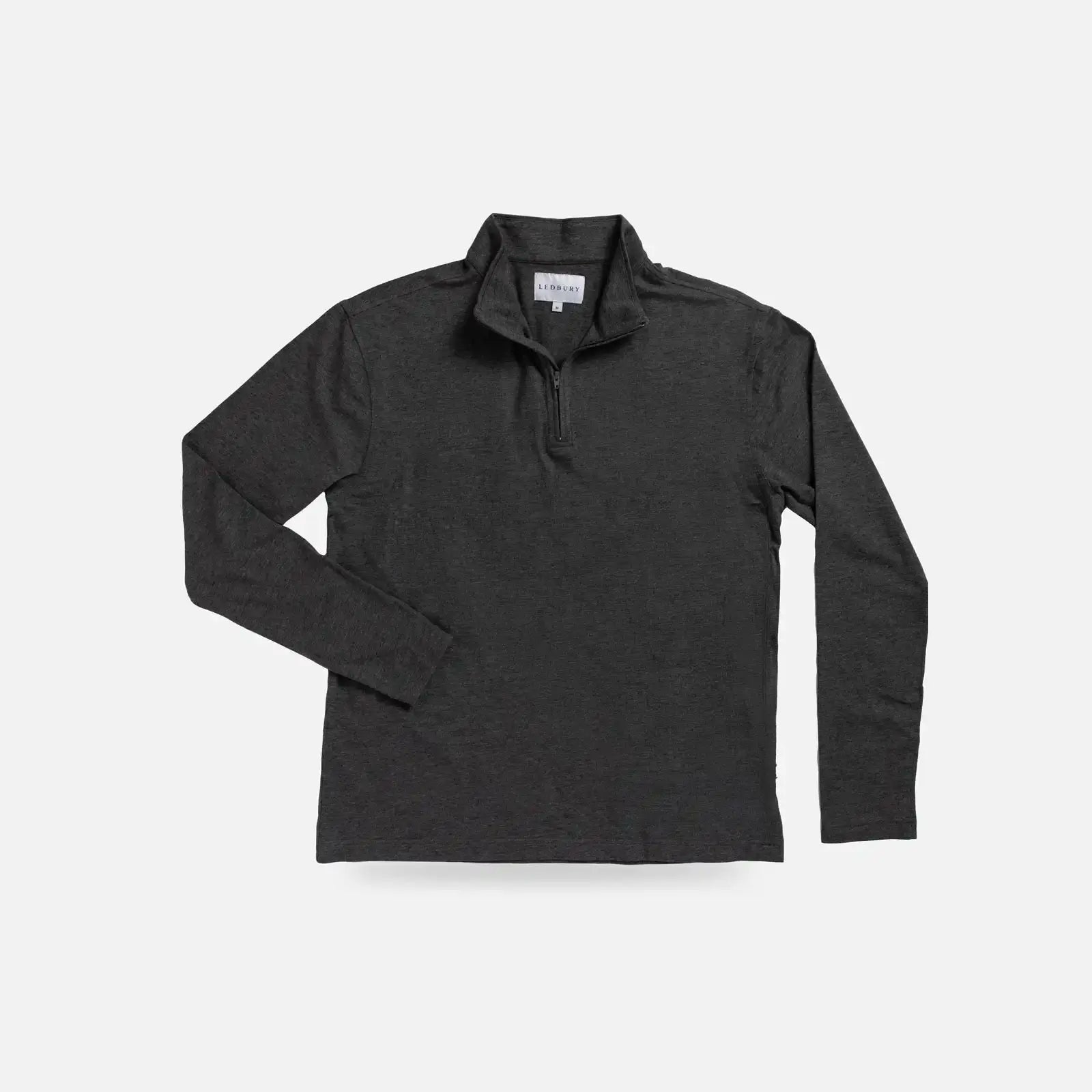 Ledbury Freeman Sport Quarter Zip in Charcoal Grey, flat lay