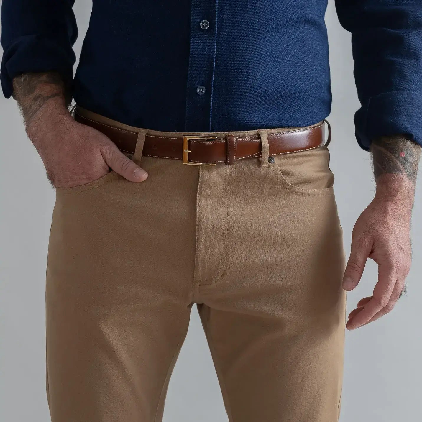 The Dark Khaki Franklin 5 Pocket Custom Pant Custom Pant- Ledbury