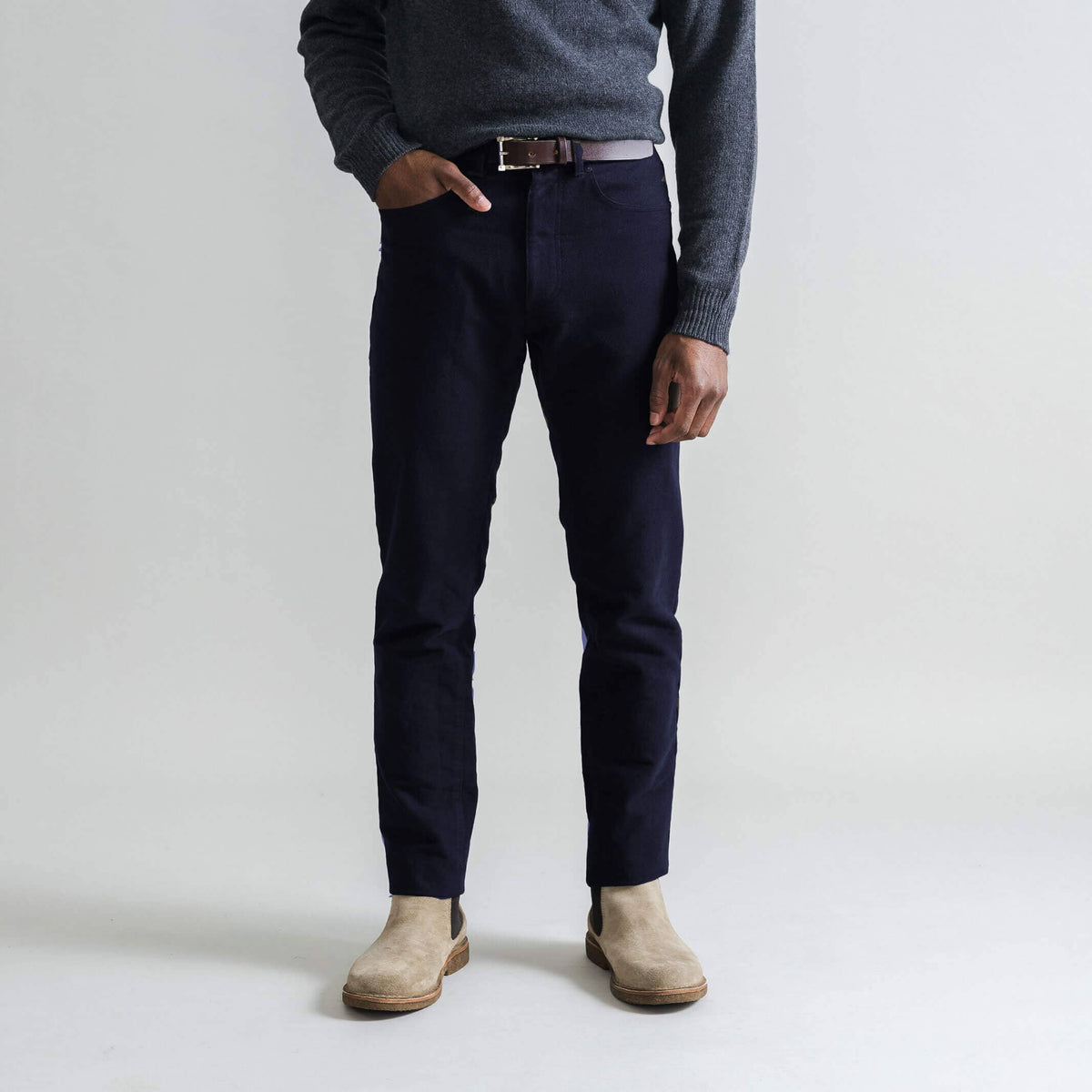 The Navy Moleskin 5 Pocket Custom Pant – Ledbury