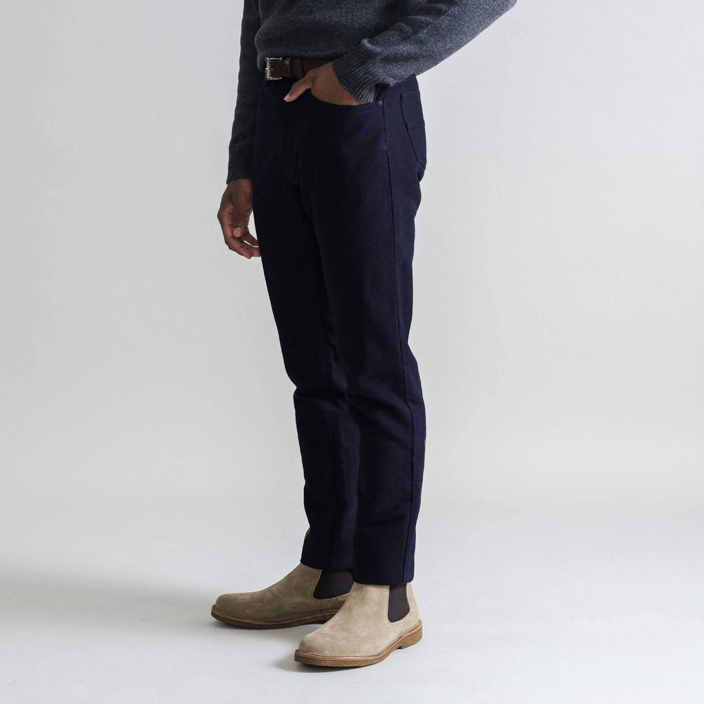 The Navy Moleskin 5 Pocket Custom Pant Custom Pant- Ledbury