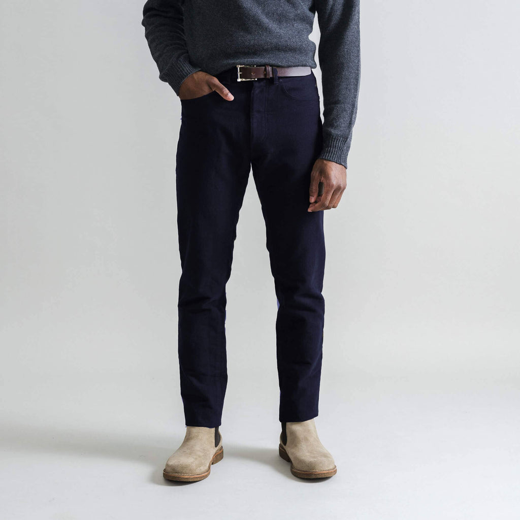 The Navy Moleskin 5 Pocket Custom Pant Custom Pant- Ledbury