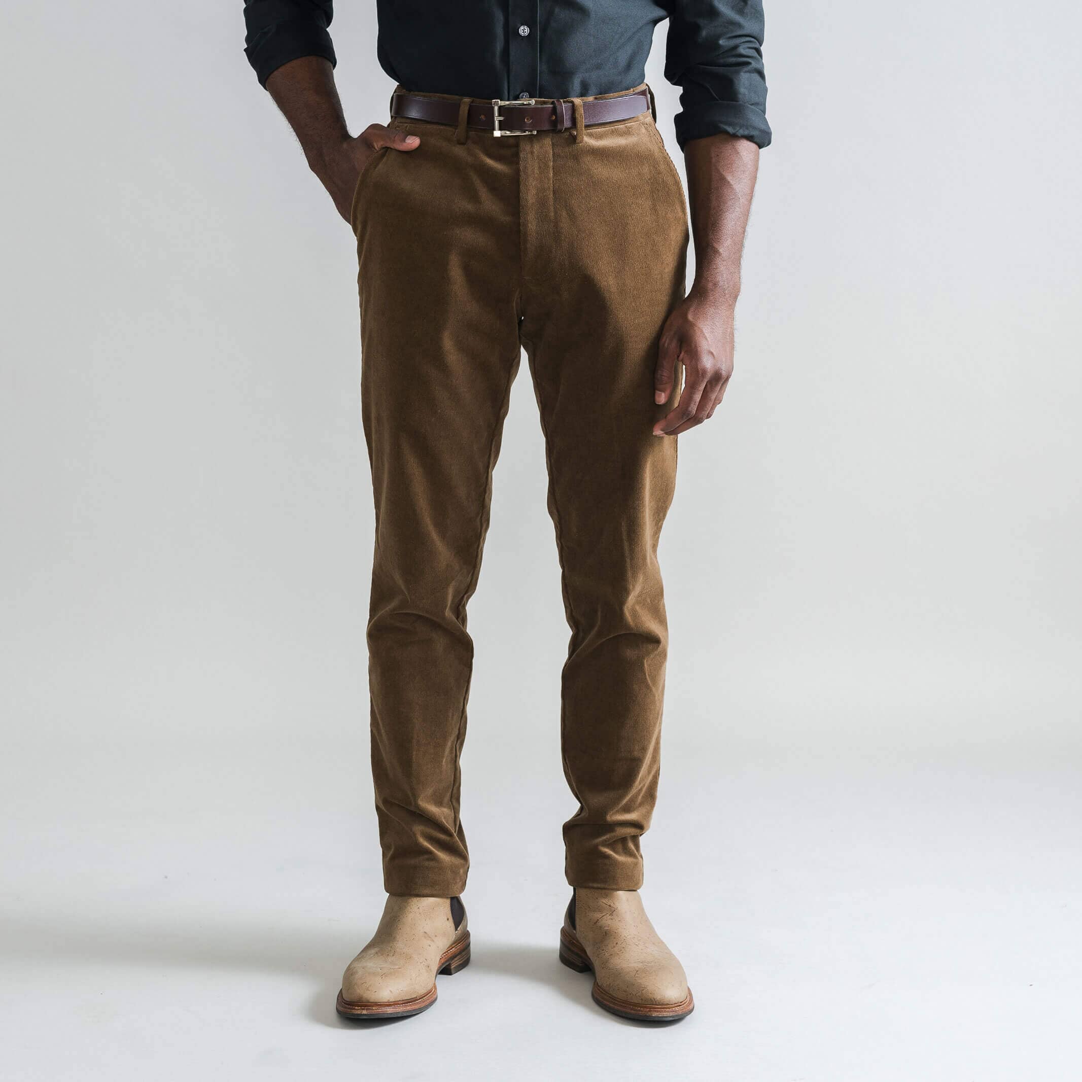 Men's Bard Pants in Light Brown Corduroy brown | Jacob Cohën™ US