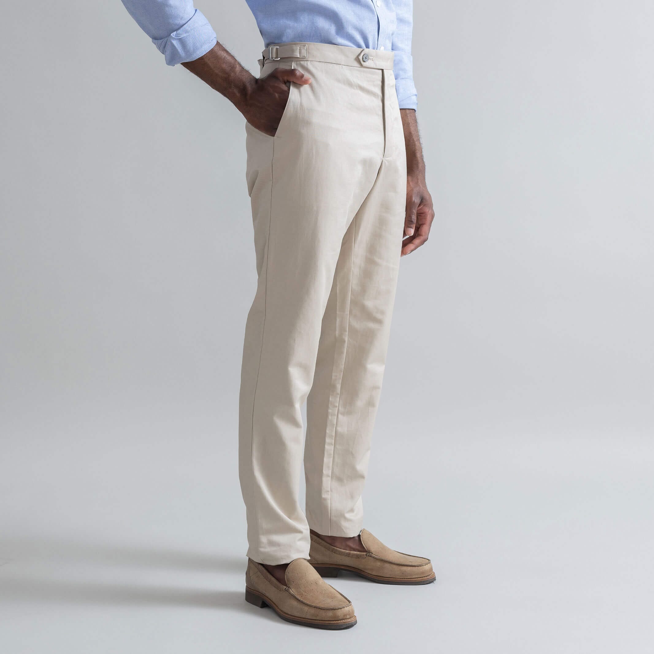 The Khaki All Season Richmond Dress Chino with Side Tabs Custom Pant Custom Pant- Ledbury