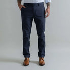 The Dark Navy Brushed Cotton Richmond Dress Chino Custom Pant Custom Pant- Ledbury