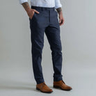 The Dark Navy Brushed Cotton Richmond Dress Chino Custom Pant Custom Pant- Ledbury