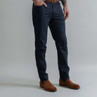 The Navy Stretch Canvas Franklin 5 Pocket Custom Pant Custom Pant- Ledbury
