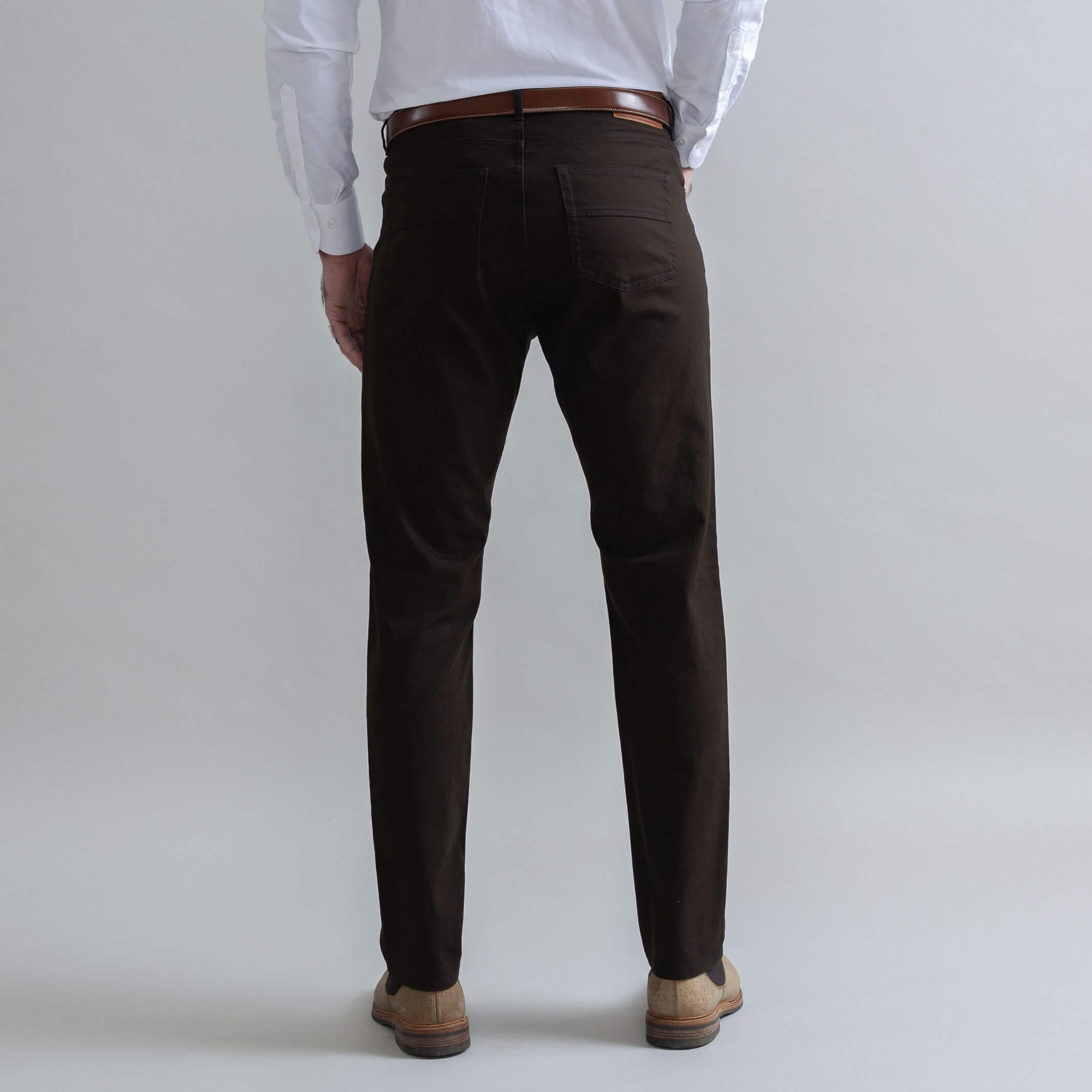 The Brown Stretch Canvas Franklin 5 Pocket Custom Pant Custom Pant- Ledbury