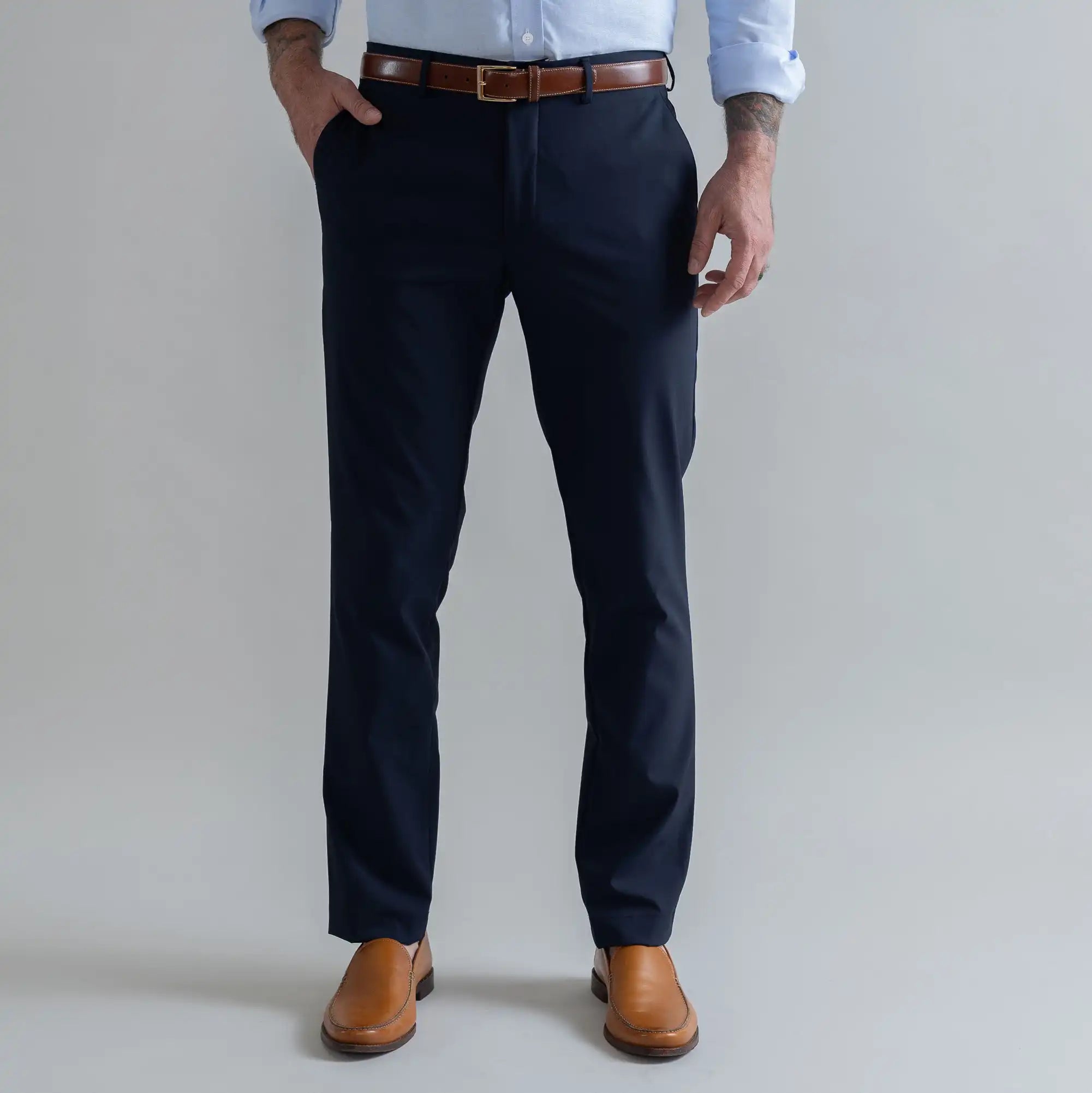 The Navy Performance Richmond Sport Chino Custom Pant Custom Pant- Ledbury