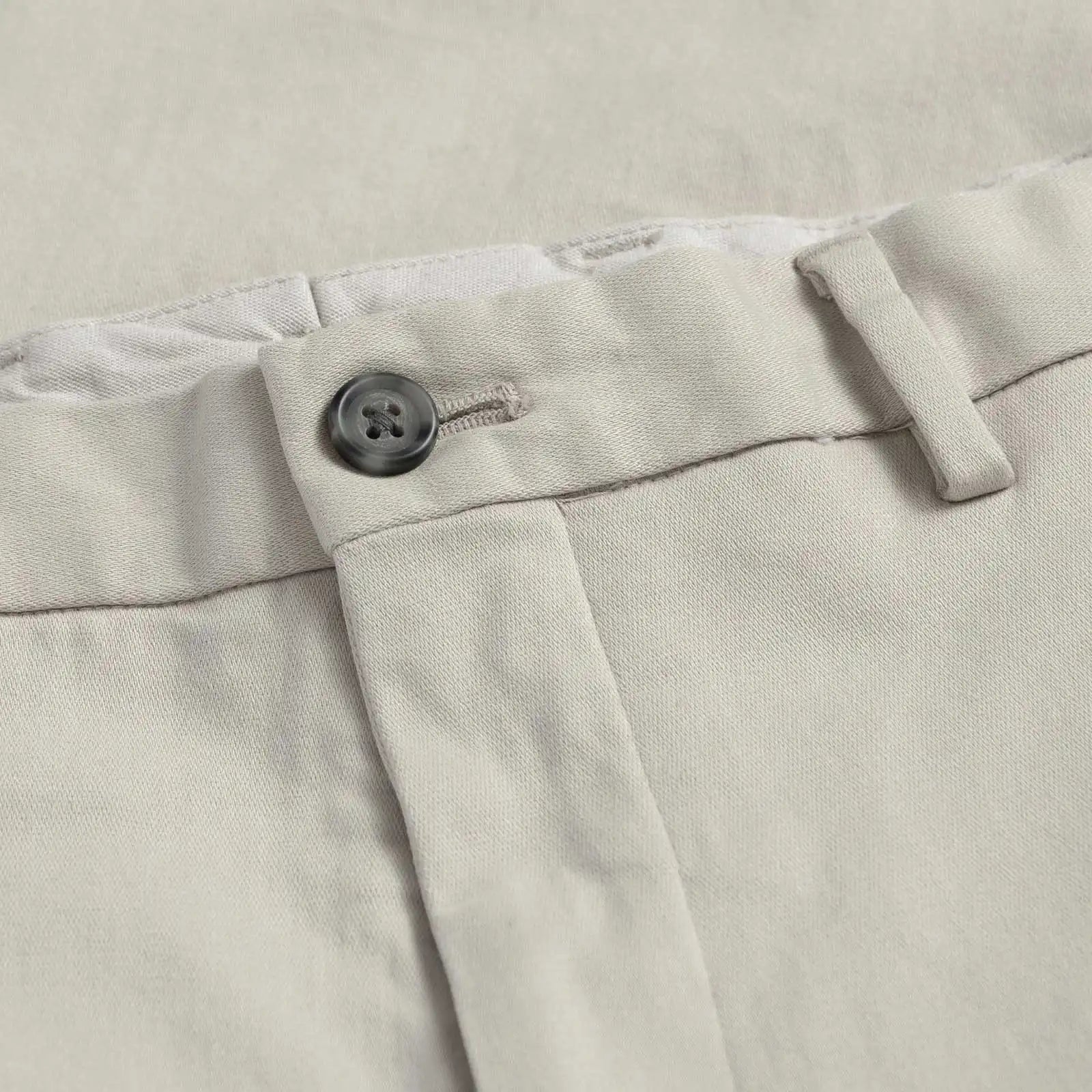 Light khaki Richmond chino waist construction detail