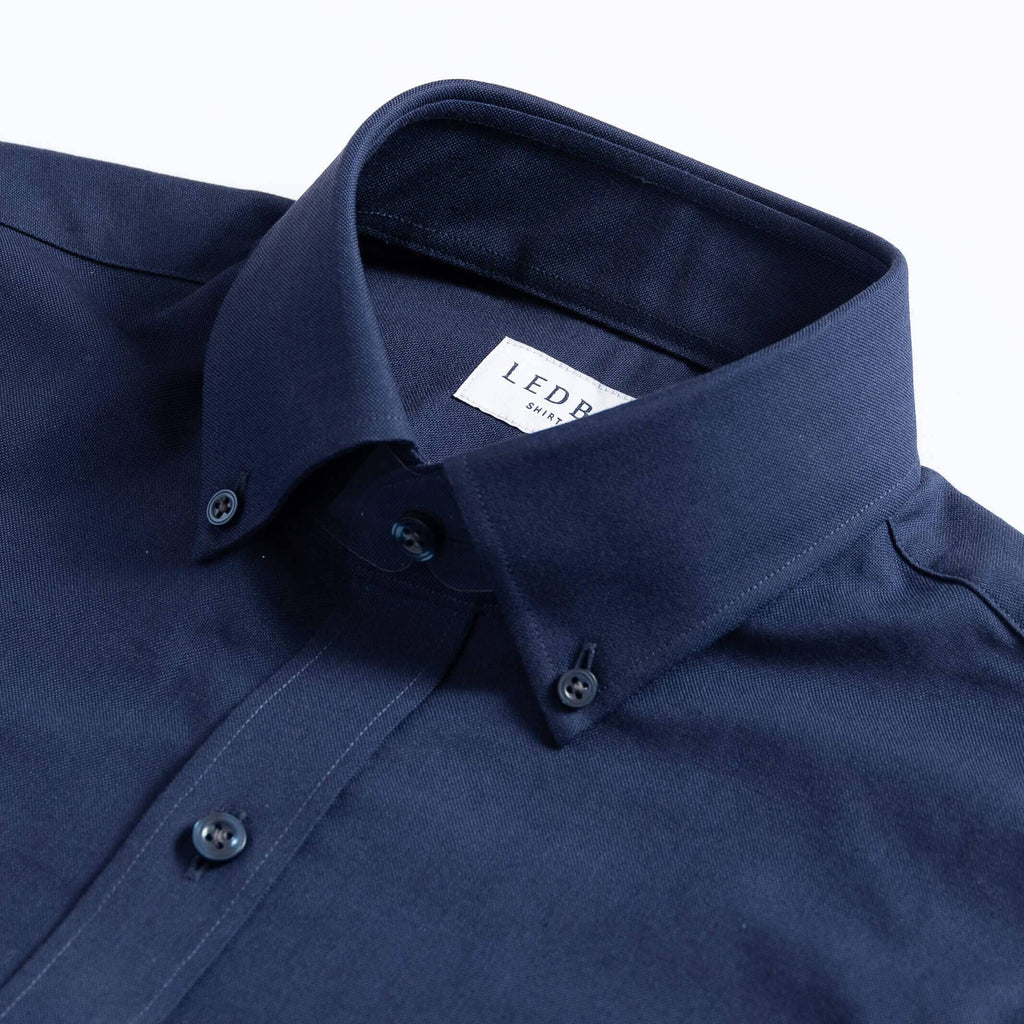 The Navy Mayfield Oxford Custom Shirt Custom Dress Shirt- Ledbury