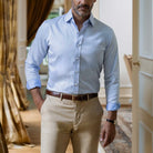 The Blue Madison Fine Twill Custom Shirt Custom Dress Shirt- Ledbury