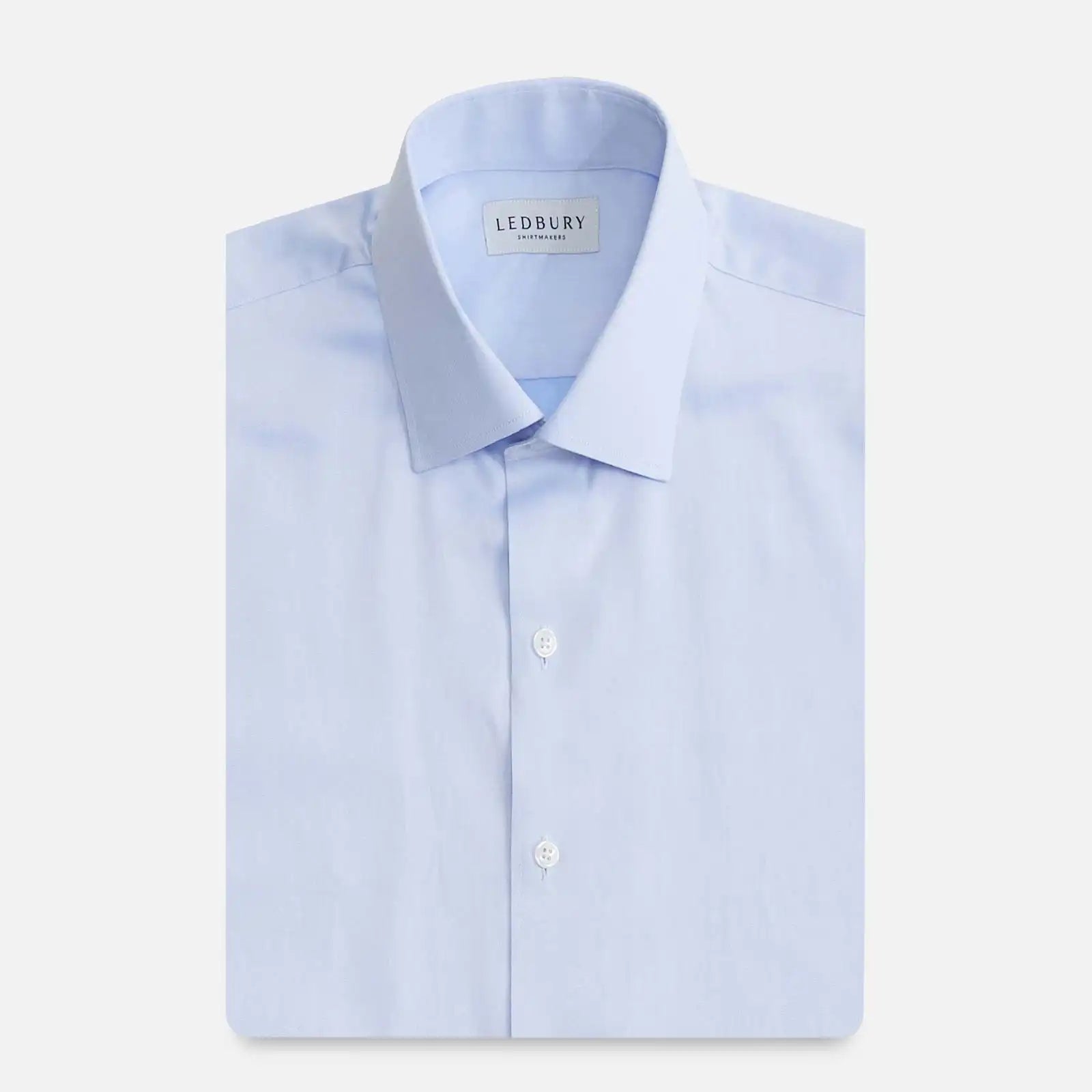 The Blue Madison Fine Twill with French Placket Custom Shirt Custom Dress Shirt- Ledbury