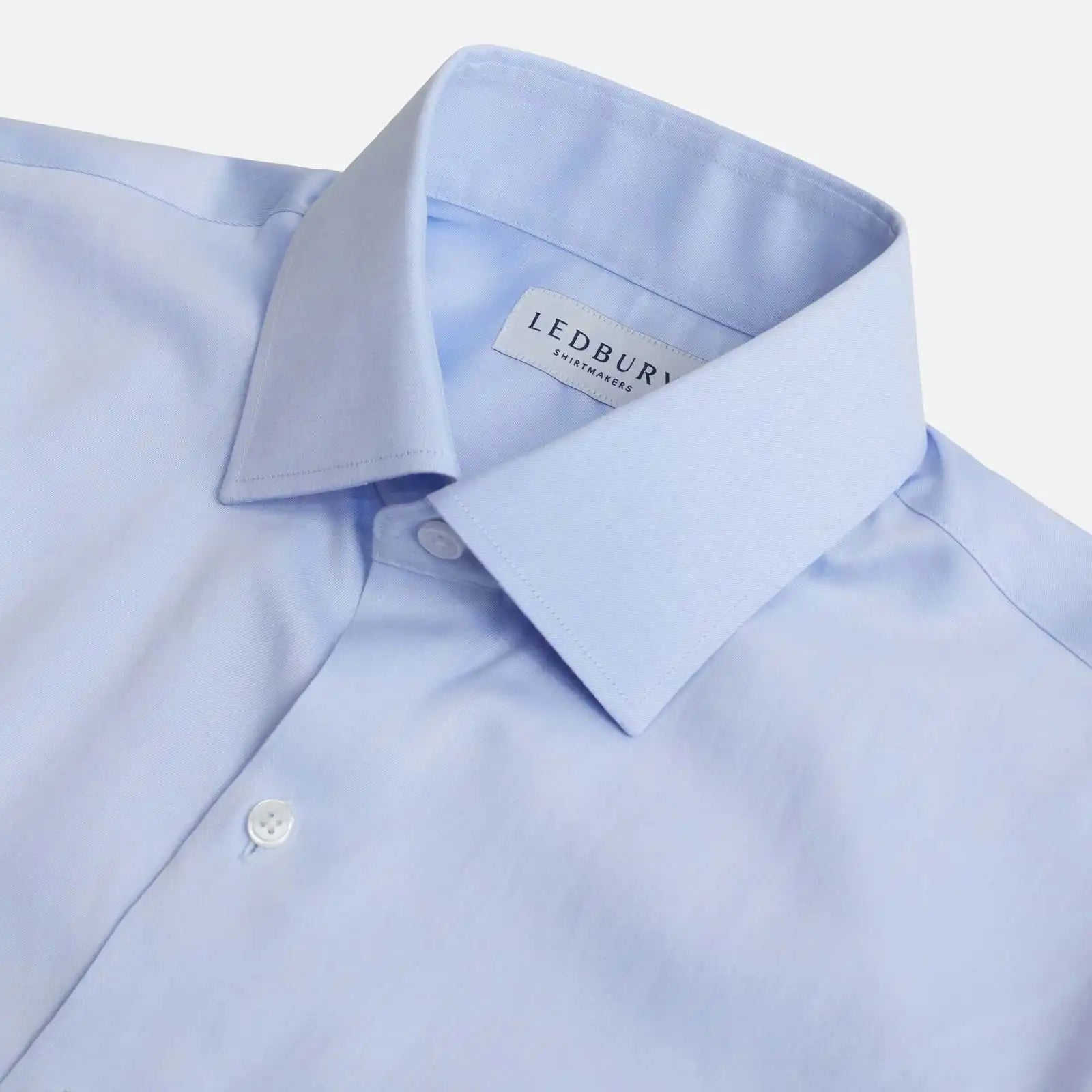 The Blue Madison Fine Twill with French Placket Custom Shirt Custom Dress Shirt- Ledbury