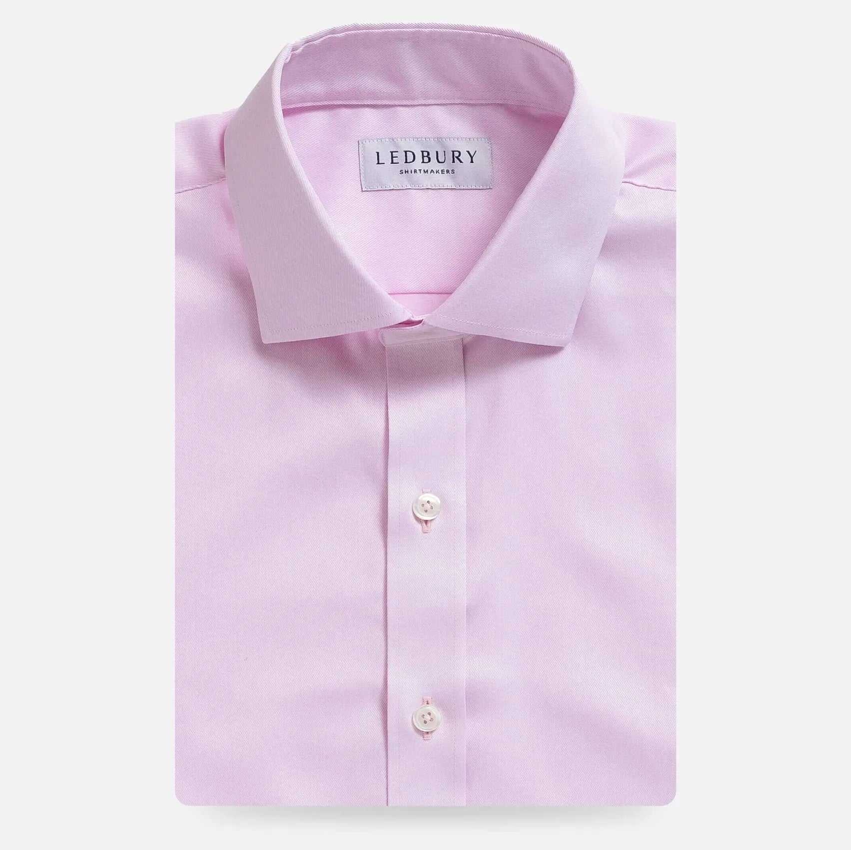The Pink Sanders Non Iron Fine Twill Custom Shirt Custom Dress Shirt- Ledbury