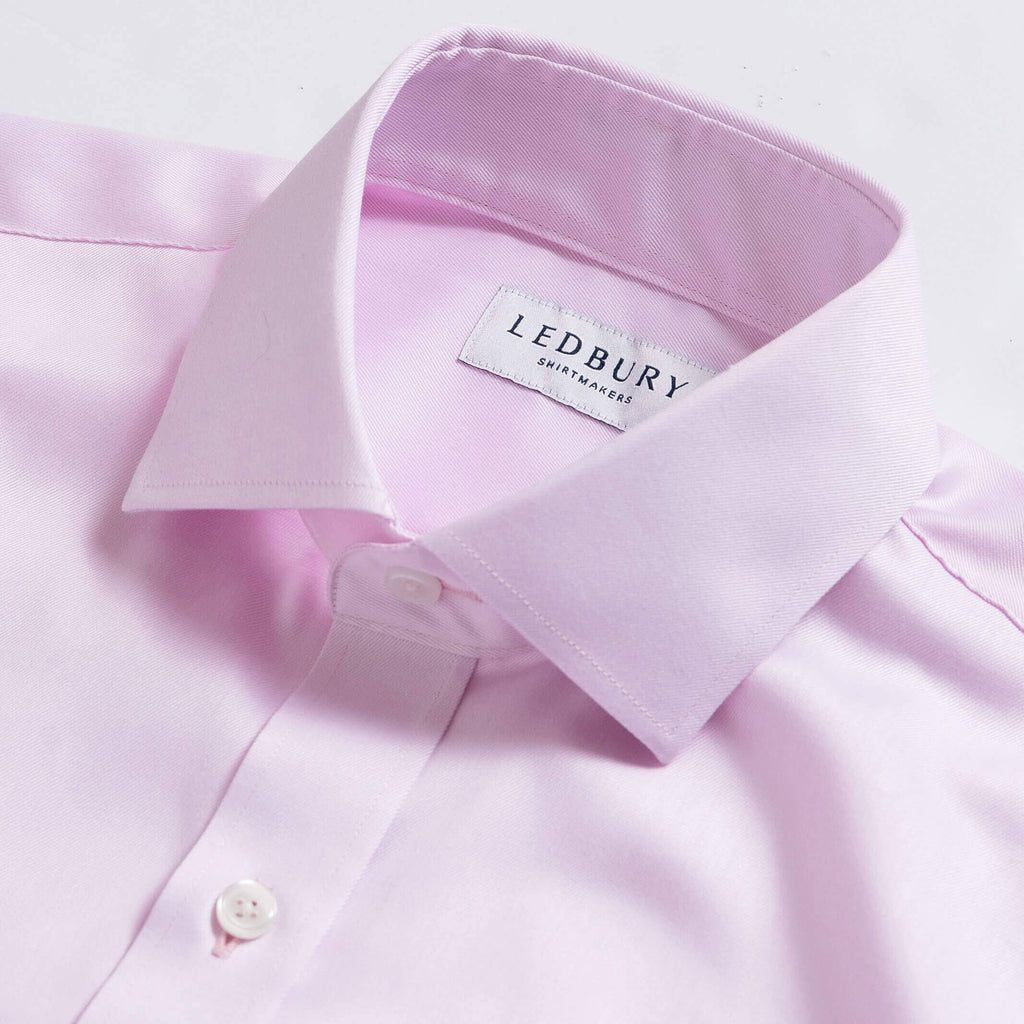 The Pink Sanders Non Iron Fine Twill Custom Shirt Custom Dress Shirt- Ledbury