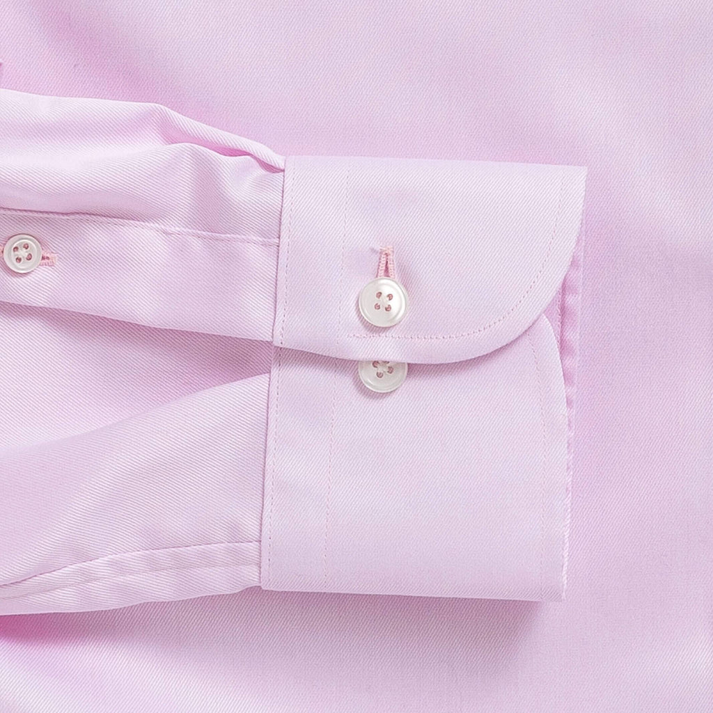 The Pink Sanders Non Iron Fine Twill Custom Shirt Custom Dress Shirt- Ledbury