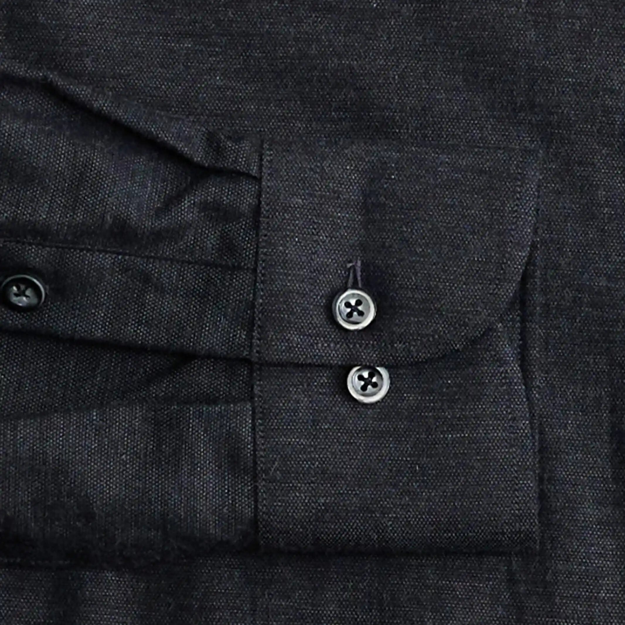 The Charcoal Brompton Mouline Custom Shirt Custom Dress Shirt- Ledbury