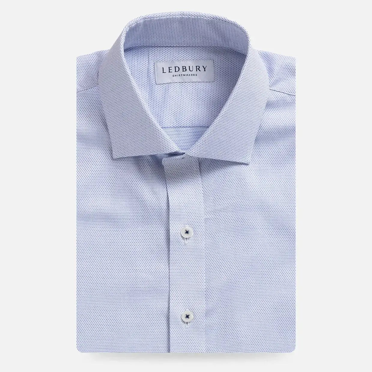 The Light Blue Albright Dot Custom Shirt Custom Dress Shirt- Ledbury