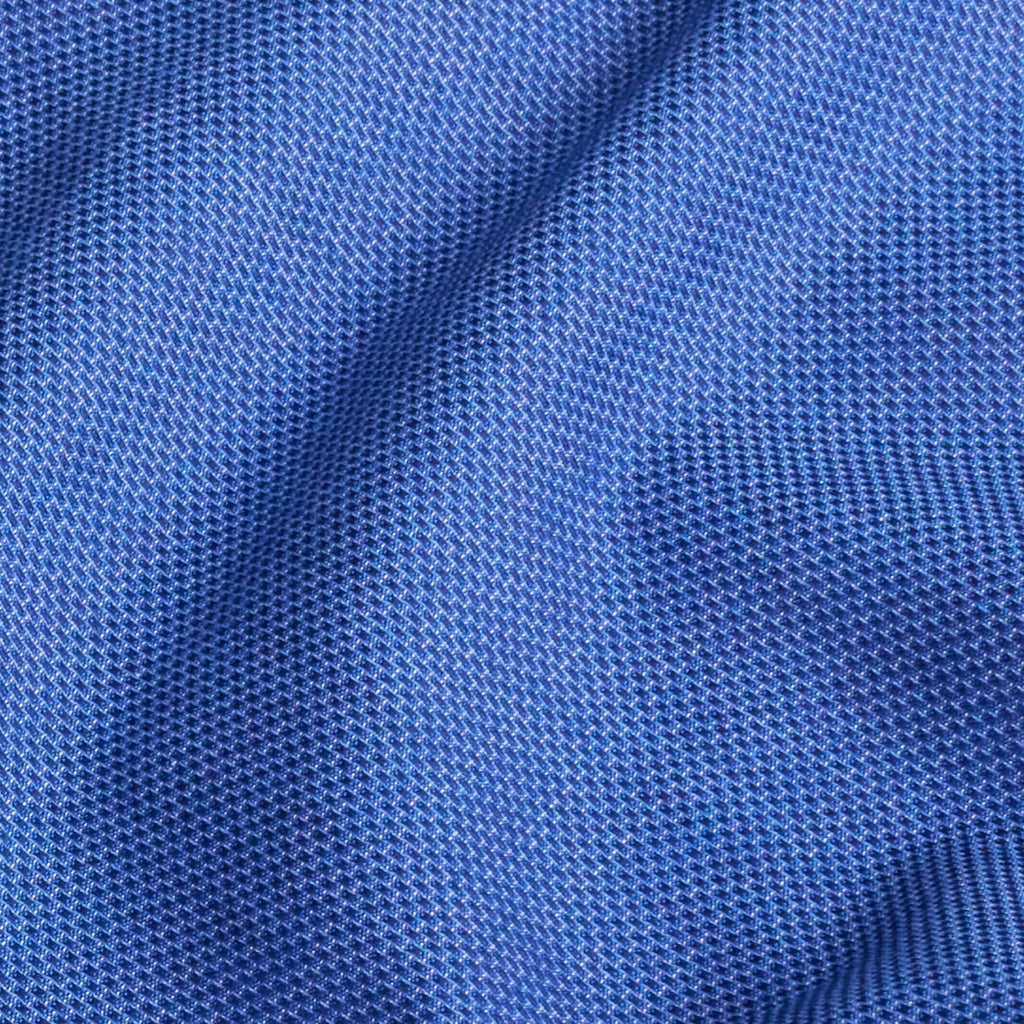 The Royal Blue Caven Textured Weave Custom Shirt Custom Dress Shirt- Ledbury