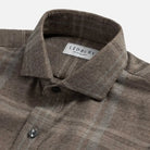 The Soft Brown Hartmann Flannel Custom Shirt Custom Casual Shirt- Ledbury