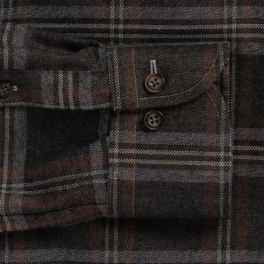 The Hickory Hartmann Flannel Custom Shirt Custom Casual Shirt- Ledbury