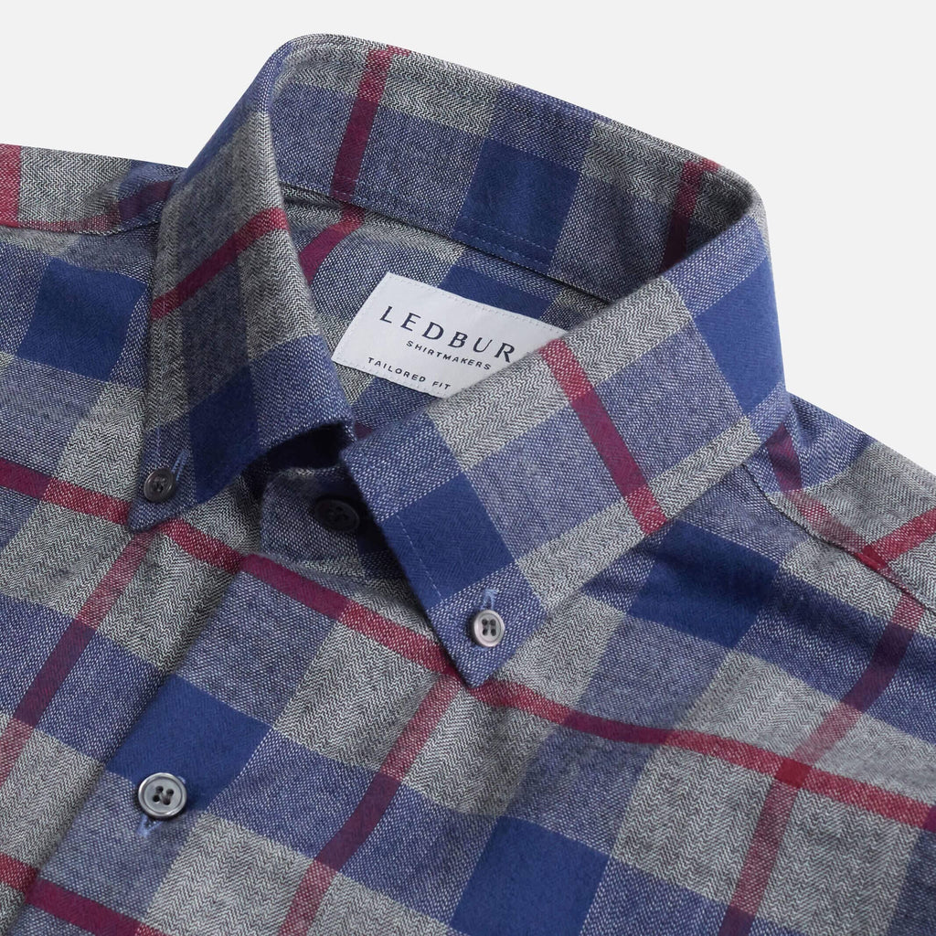 The Grey Lamont Plaid Custom Shirt Custom Casual Shirt- Ledbury