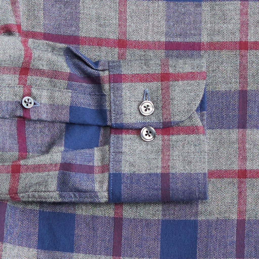 The Grey Lamont Plaid Custom Shirt Custom Casual Shirt- Ledbury