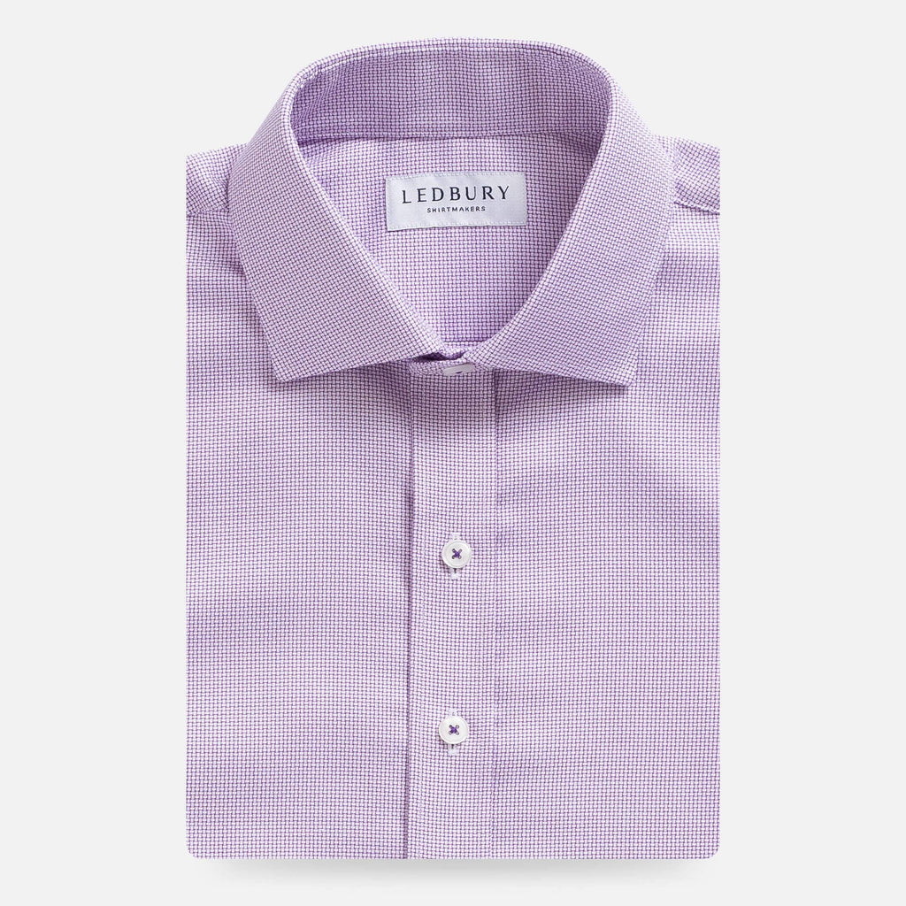 The Purple Alston Non Iron Dobby Custom Shirt Custom Dress Shirt- Ledbury