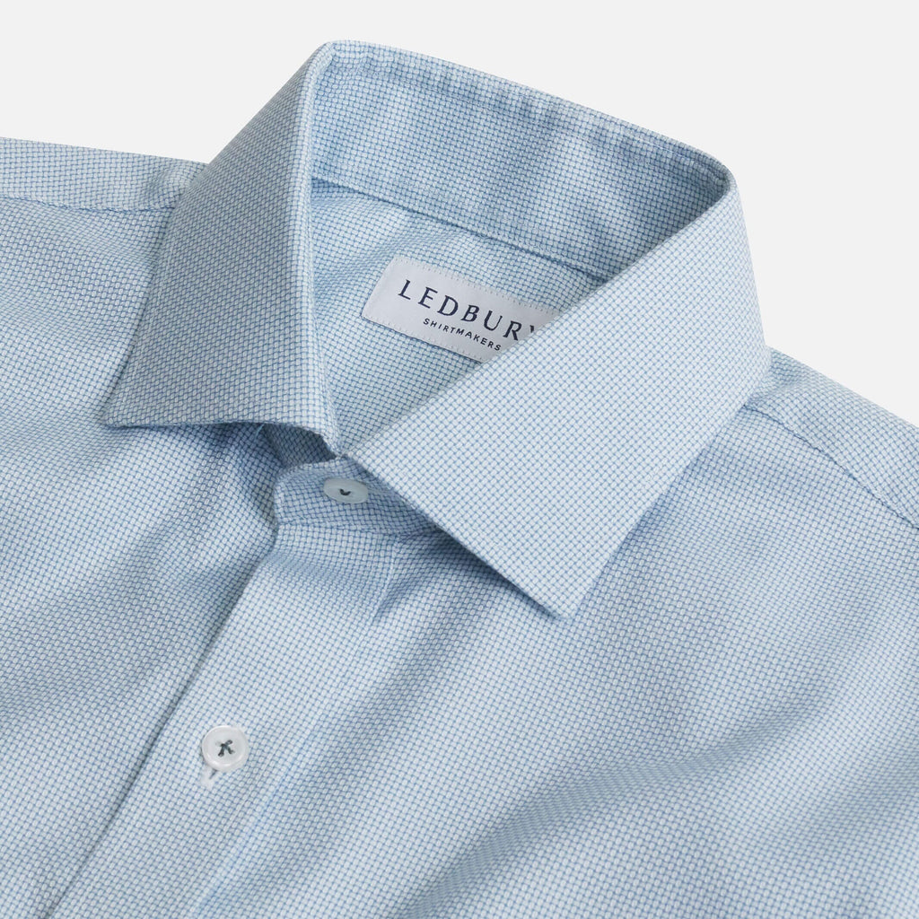 The Aqua Green Alston Non Iron Dobby Custom Shirt Custom Dress Shirt- Ledbury