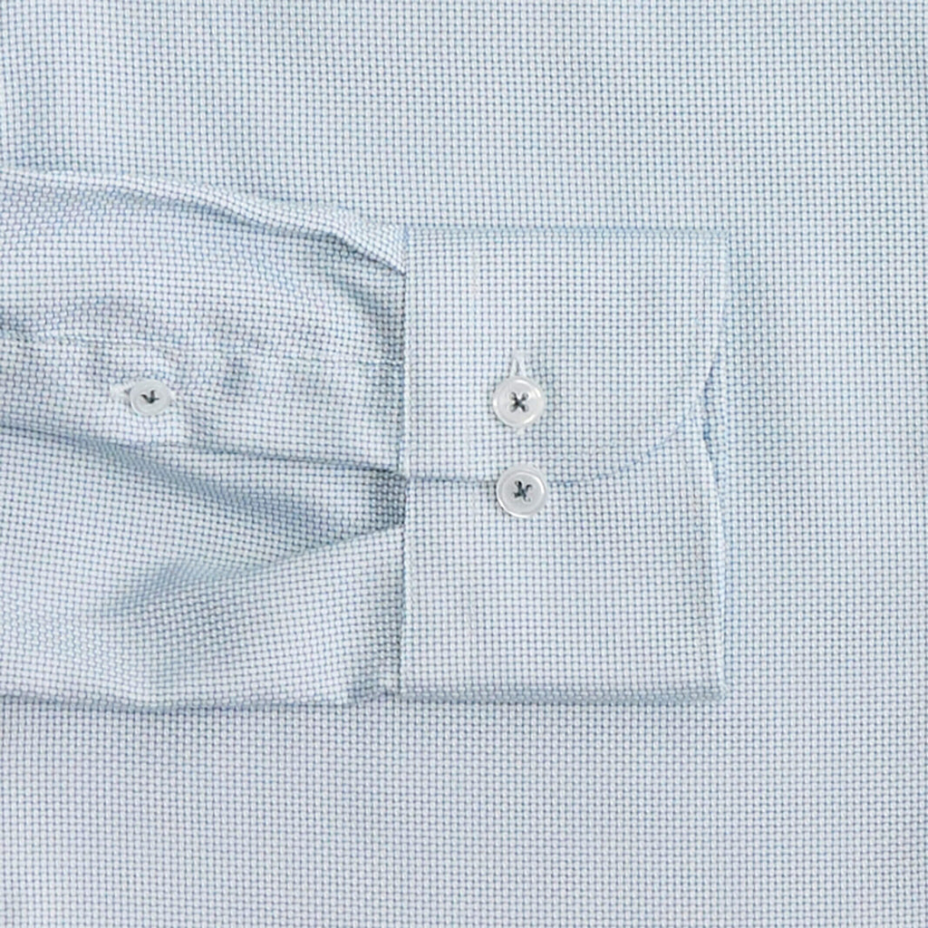 The Aqua Green Alston Non Iron Dobby Custom Shirt Custom Dress Shirt- Ledbury