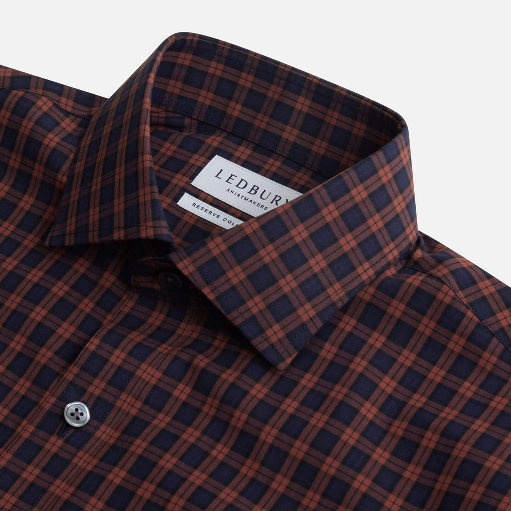 The Rust Elmsmere Plaid Custom Shirt Custom Dress Shirt- Ledbury